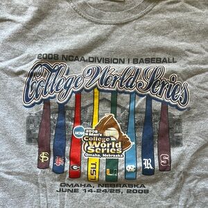 Vintage-2008 NCAA Division 1 Baseball College World Series T-Shirt -XXL